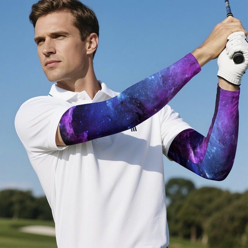 QiErDesign Marble Sports Compression Arm Sleeves for Men & Women - Youth Arm Sleeve Baseball Volleyball Sleeves & Basketball Sleeve - Image 5